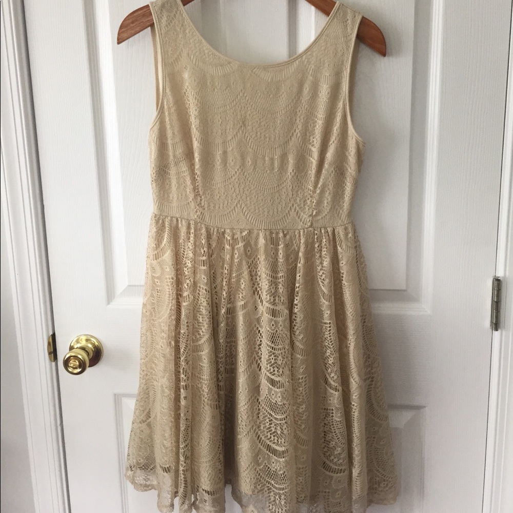 Cream Lace Dress